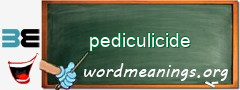 WordMeaning blackboard for pediculicide